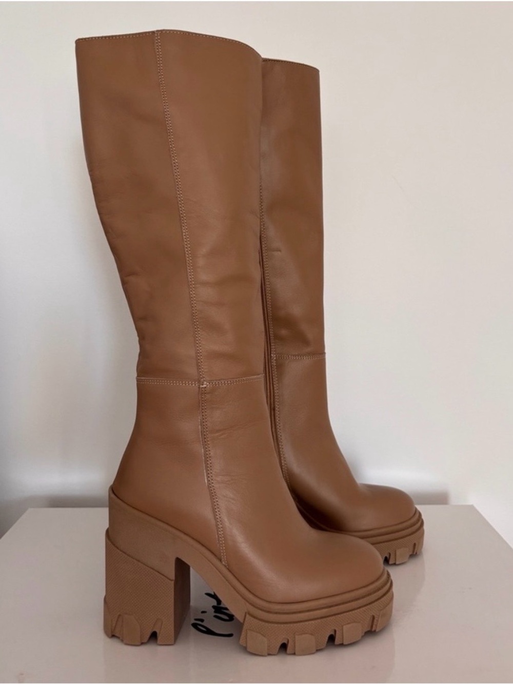 Leather Knee High Boots